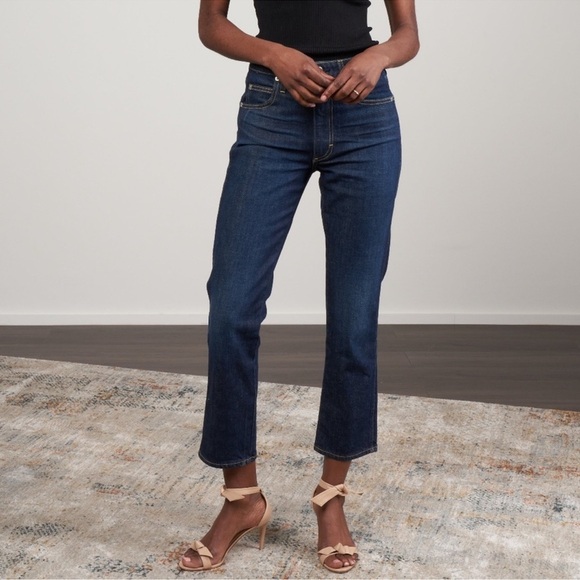 Amo Chloe Crop High Rise Denim Jeans - Picture 1 of 10
